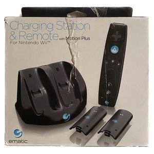 Ematic Charging Station & Remote with Motion Plus for Nintendo Wii